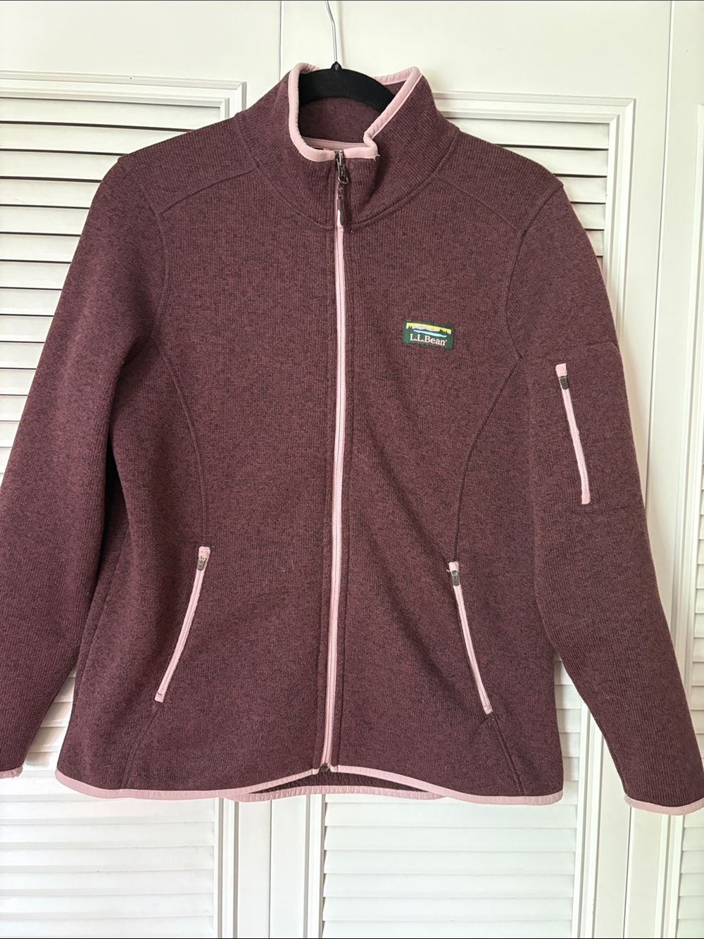 L.L. Bean Sweater Fleece Full-zip Women’s Jacket Size MP - Picture 2 of 8